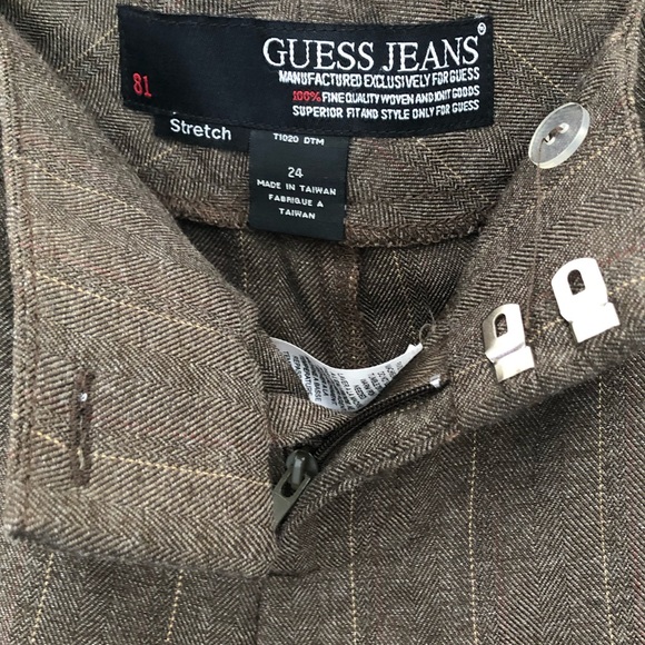 Guess Jeans 81 stretch pinstripe pants - size 24 - Picture 3 of 7